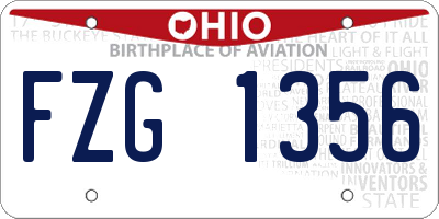 OH license plate FZG1356