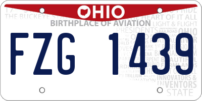 OH license plate FZG1439