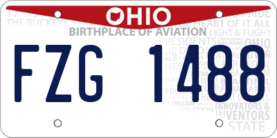 OH license plate FZG1488