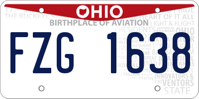 OH license plate FZG1638