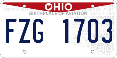 OH license plate FZG1703