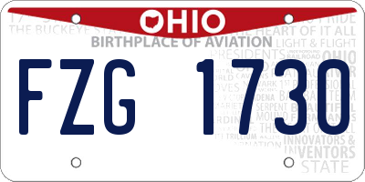 OH license plate FZG1730