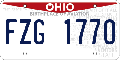 OH license plate FZG1770