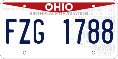 OH license plate FZG1788