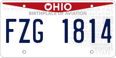 OH license plate FZG1814