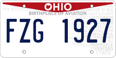 OH license plate FZG1927