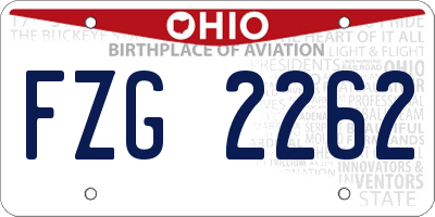 OH license plate FZG2262