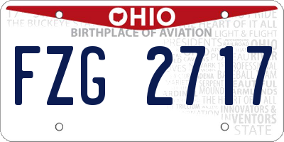 OH license plate FZG2717