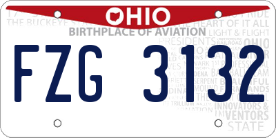 OH license plate FZG3132