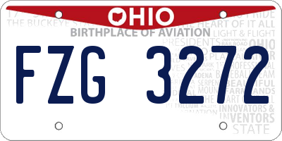 OH license plate FZG3272
