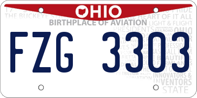 OH license plate FZG3303