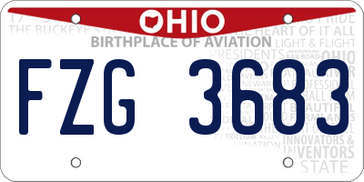 OH license plate FZG3683