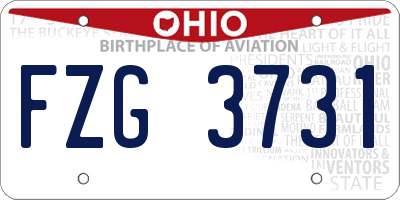 OH license plate FZG3731