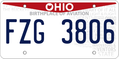 OH license plate FZG3806