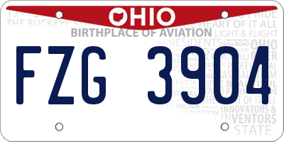 OH license plate FZG3904