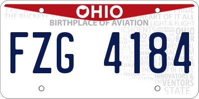 OH license plate FZG4184