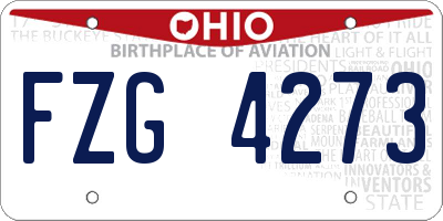 OH license plate FZG4273