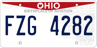 OH license plate FZG4282
