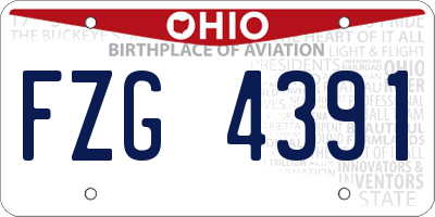 OH license plate FZG4391