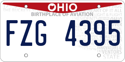 OH license plate FZG4395