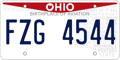 OH license plate FZG4544