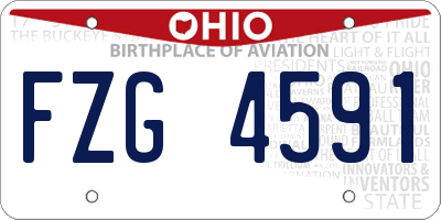 OH license plate FZG4591