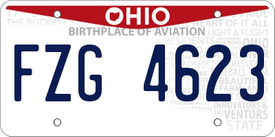 OH license plate FZG4623