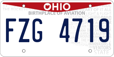 OH license plate FZG4719