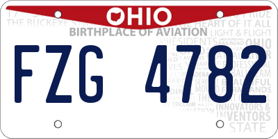 OH license plate FZG4782