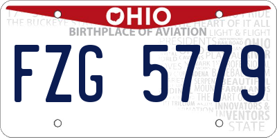 OH license plate FZG5779