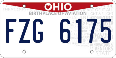 OH license plate FZG6175