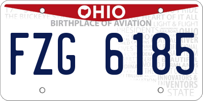 OH license plate FZG6185
