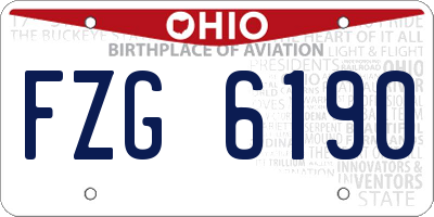 OH license plate FZG6190