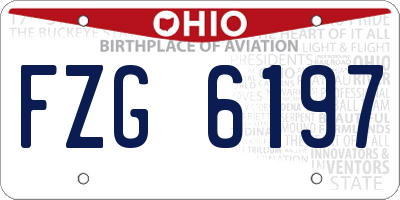 OH license plate FZG6197