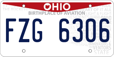 OH license plate FZG6306