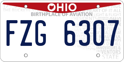 OH license plate FZG6307