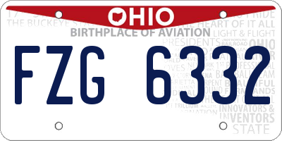 OH license plate FZG6332