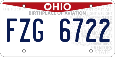 OH license plate FZG6722