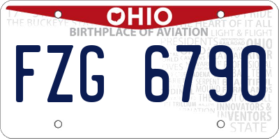 OH license plate FZG6790