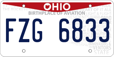 OH license plate FZG6833