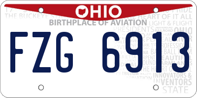 OH license plate FZG6913