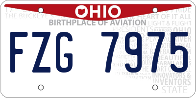 OH license plate FZG7975