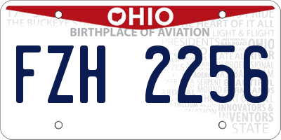 OH license plate FZH2256