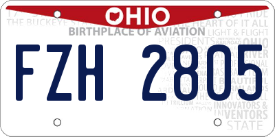 OH license plate FZH2805