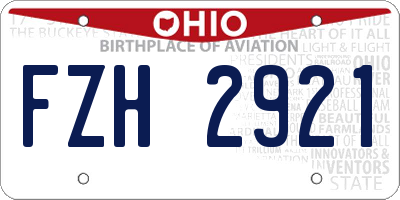OH license plate FZH2921