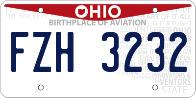 OH license plate FZH3232