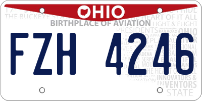 OH license plate FZH4246