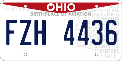 OH license plate FZH4436