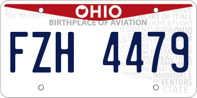 OH license plate FZH4479