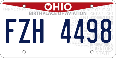 OH license plate FZH4498